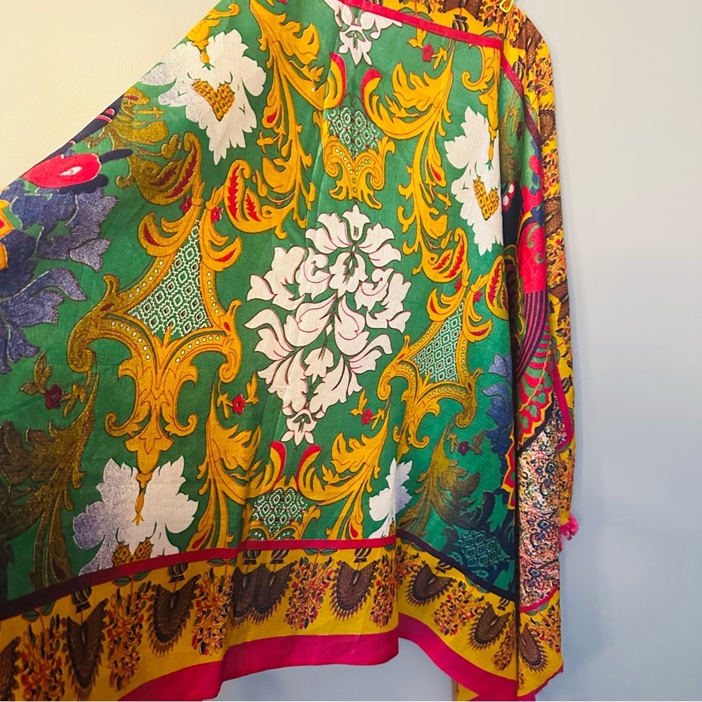 Vibrant Multicolor Women's Shawl Scarf Pasch - Bold Floral & Paisley - Picture 7 of 7